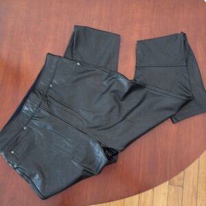 Spanx faux leather pants (size Medium/ Tall). EUC
